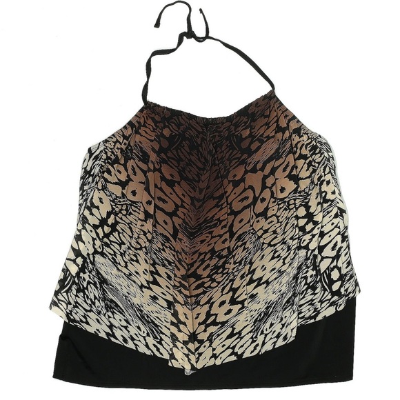 Swimsuits For All Womens Tankini Swim Top Plus Size 24 Black Brown Animal Print - Picture 7 of 7